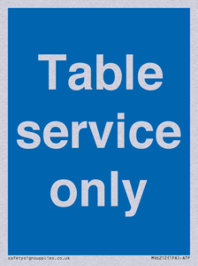 Table service only